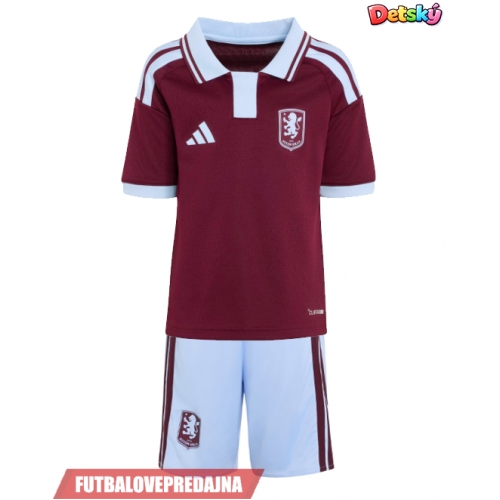 Lacne Dětský Futbalové dres Aston Villa Amadou Onana #24 2026-27 Krátky Rukáv - Domáci (+ trenírky)